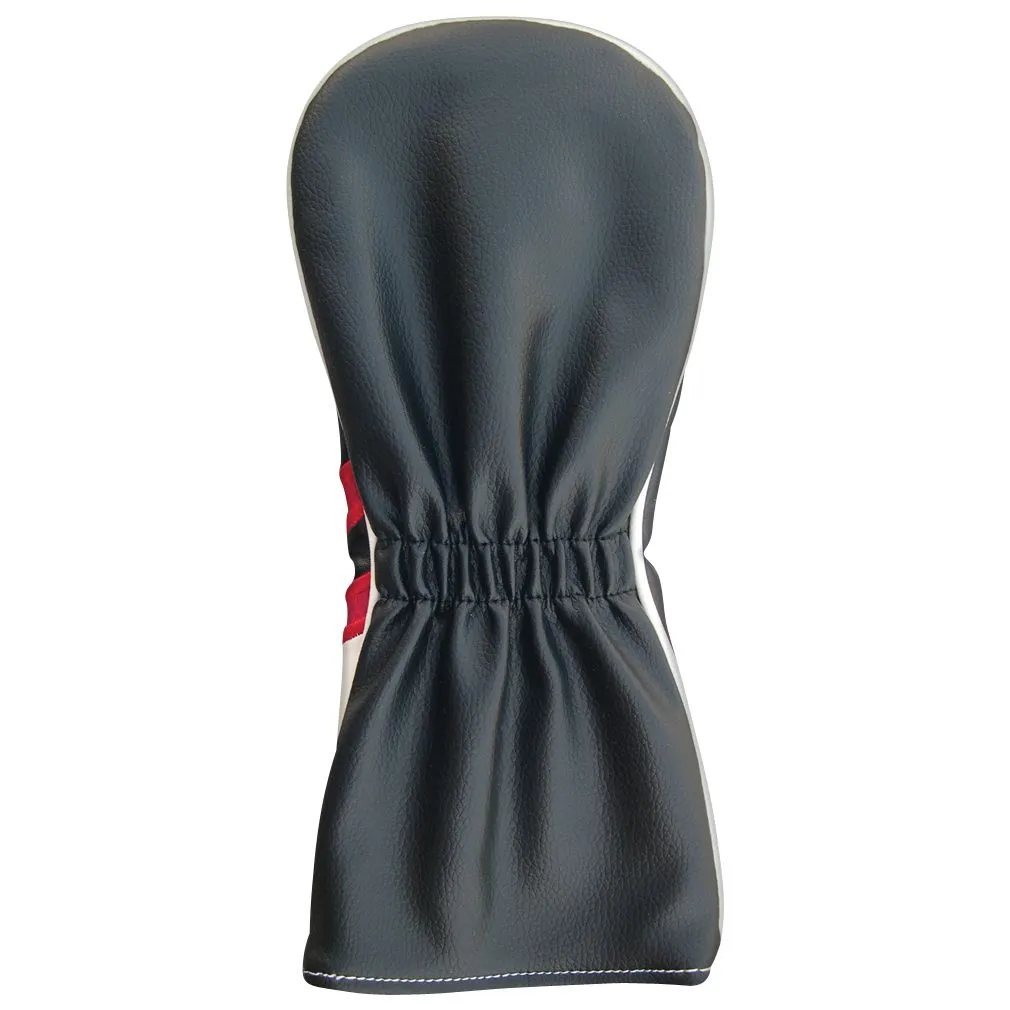 PU Leatherette Headcovers Black/Red/White - Image 4