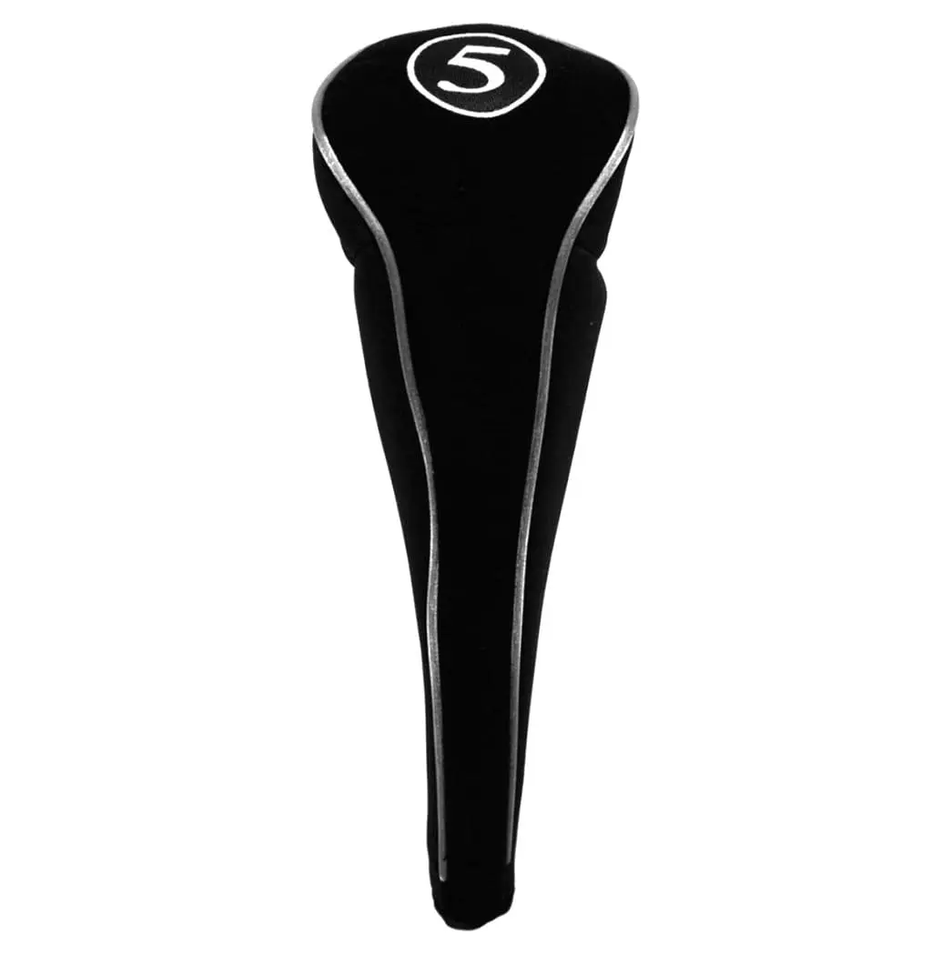 No Logo Contour Black Neoprene Golf Headcovers - Image 2