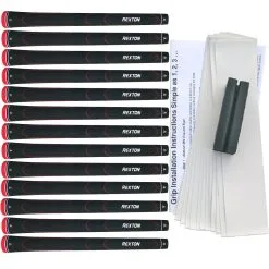 Rexton Golf Rexton Black/Red Line Velvet Standard 13 Pc Grip Kit