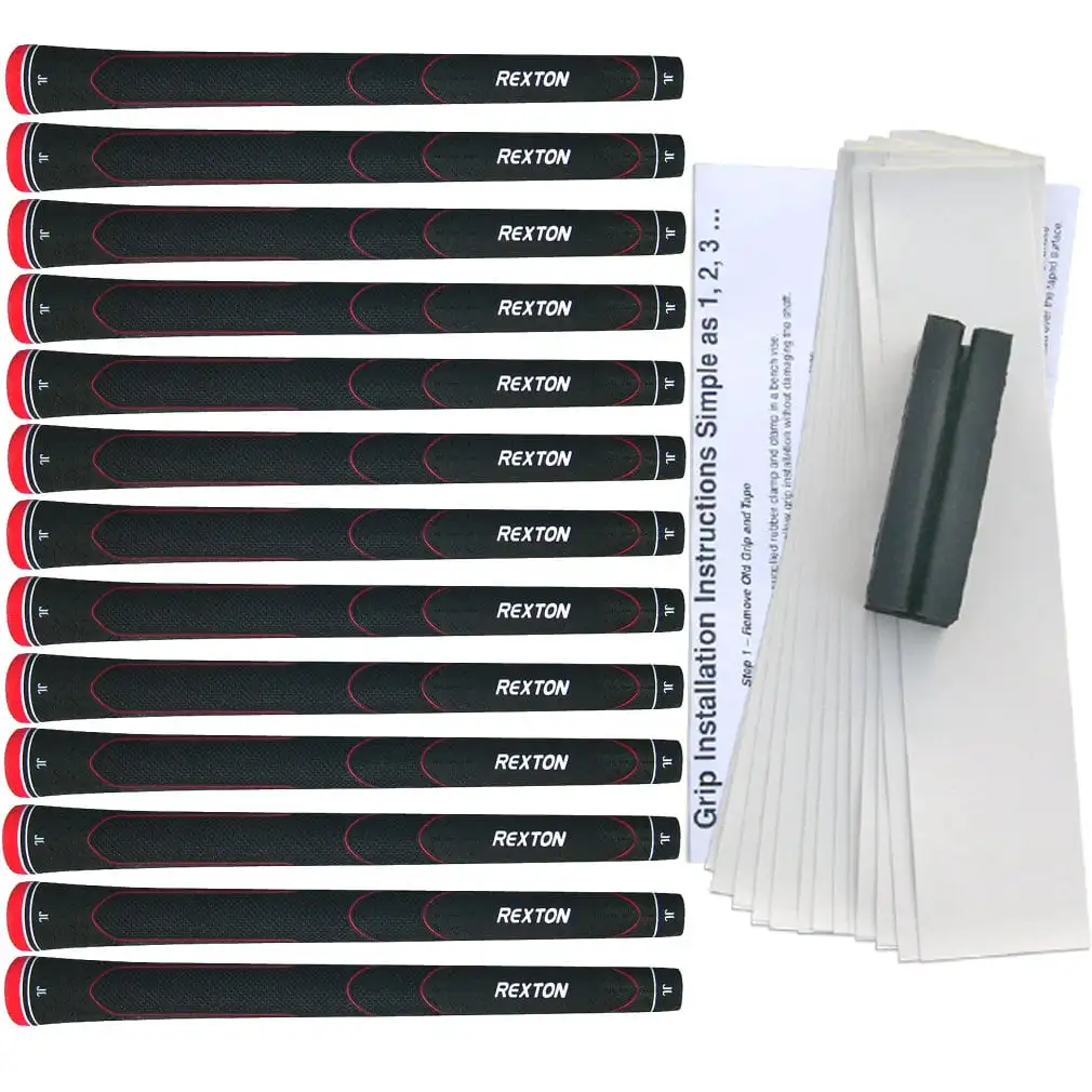 Rexton Golf Rexton Black/Red Line Velvet Standard 13 Pc Grip Kit