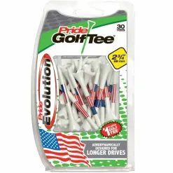 Pride Golf Tees Pride Evolution Plastic American Flat Golf Tees - 30 Pack