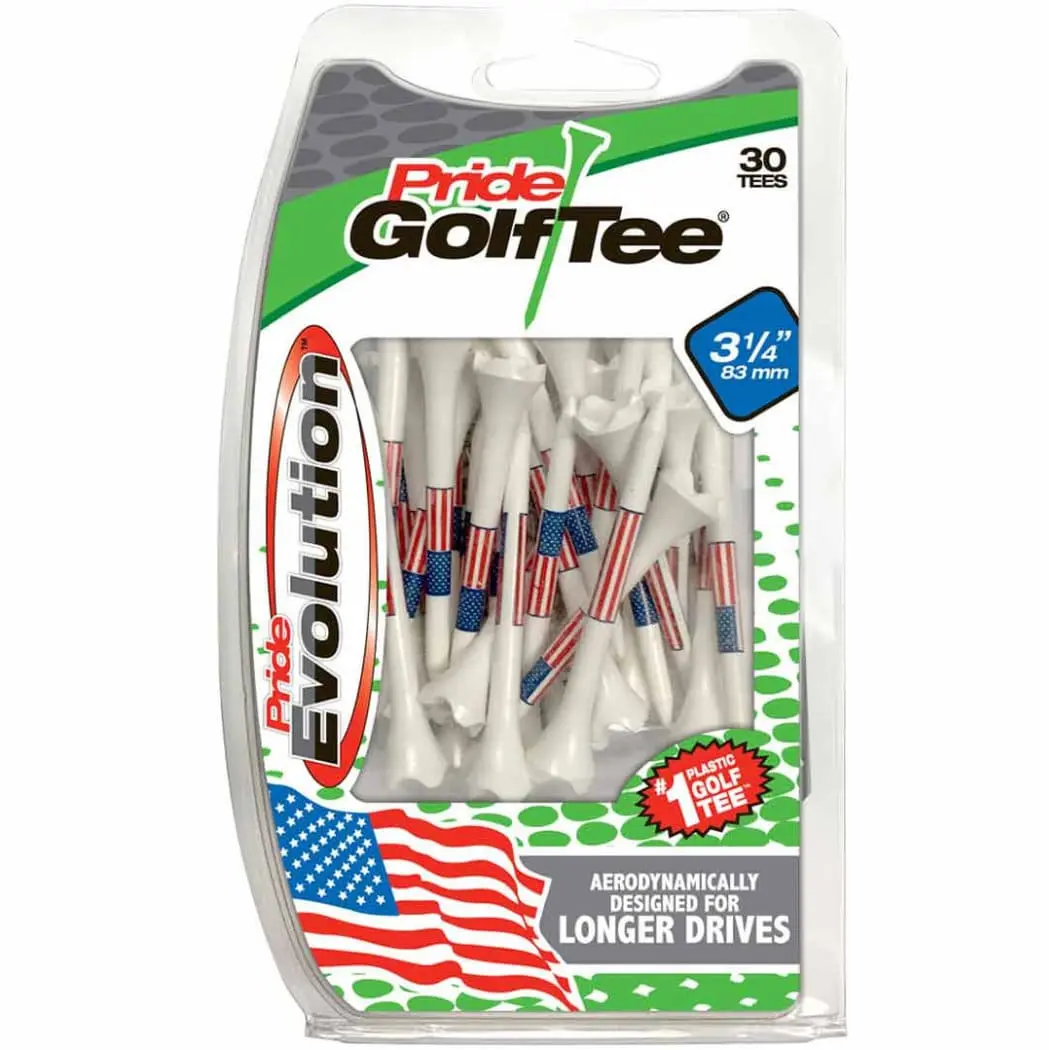 Pride Golf Tees Pride Evolution Plastic American Flat Golf Tees - 30 Pack - Image 2