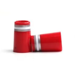 7/8" Three Ring Iron Ferrules Red (10-Pack)