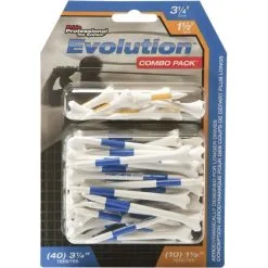 Pride Golf Tees Pride 1-1/2" & 3-1/4" Evolution PTS Golf Tee Combo - 50 Pack