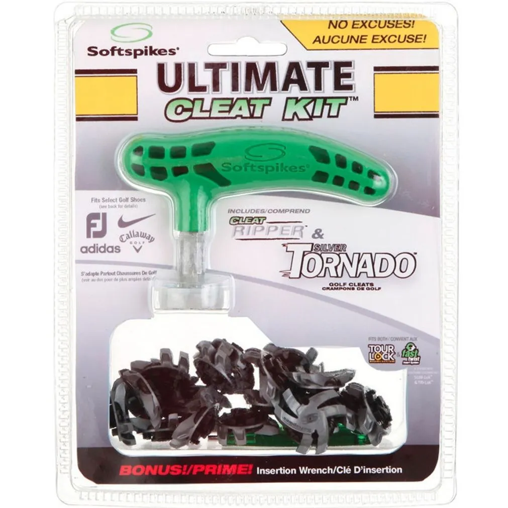 SoftSpikes Golf Softspikes Ultimate Cleat Kit - Silver Tornado