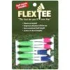 FlexTee Flexible Golf Tees Florescent Green/Blue/Pink - Pack Of 8