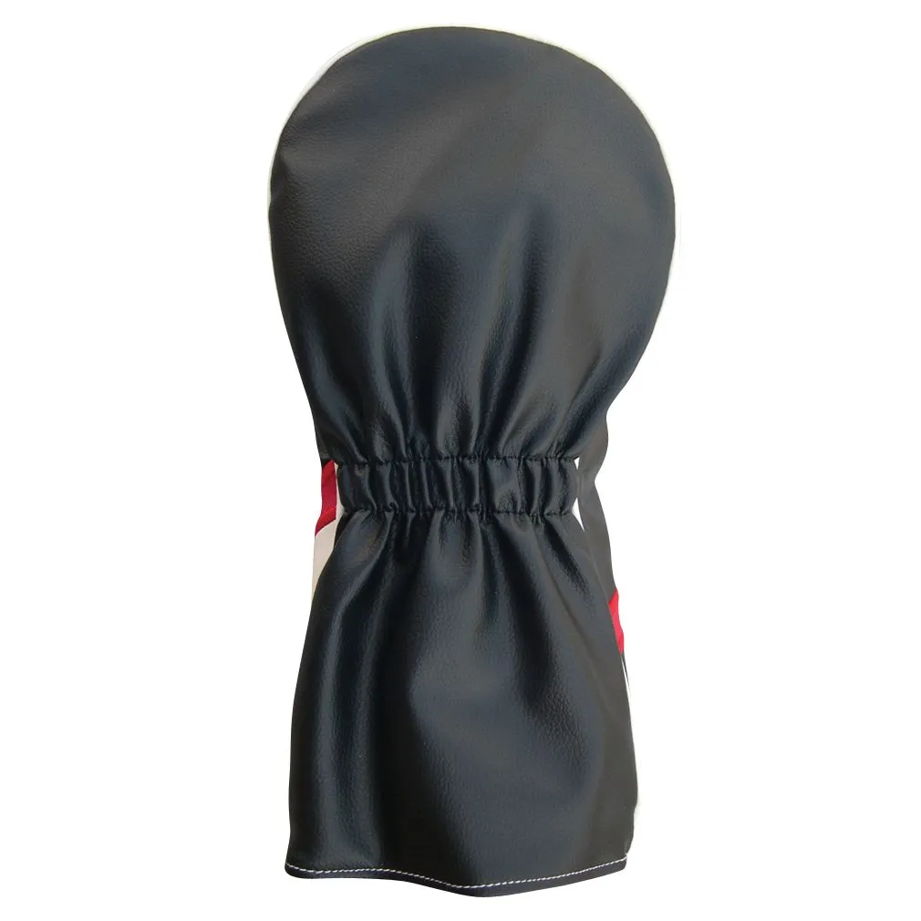 PU Leatherette Headcovers Black/Red/White - Image 2