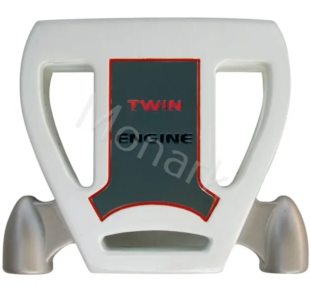 Custom-Built T7 Twin Engine White Mallet Putter - Image 4