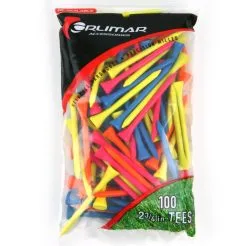 Orlimar 2-3/4 Inch Florescent Golf Tees 100-Pack - Multi-Color