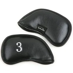 Intech Premium Synthetic Leather Golf Iron Head Covers With Magnetic Closure - Set Of 12