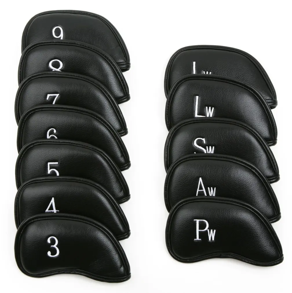 Intech Premium Synthetic Leather Golf Iron Head Covers With Magnetic Closure - Set Of 12 - Image 3